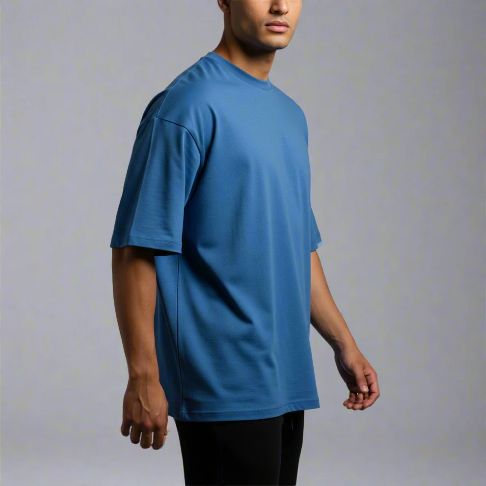 Aegean Blue Lightweight Oversized Tee