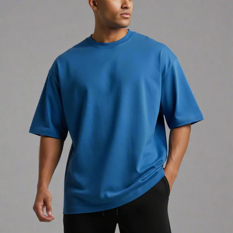 Aegean Blue Lightweight -Oversized Tee