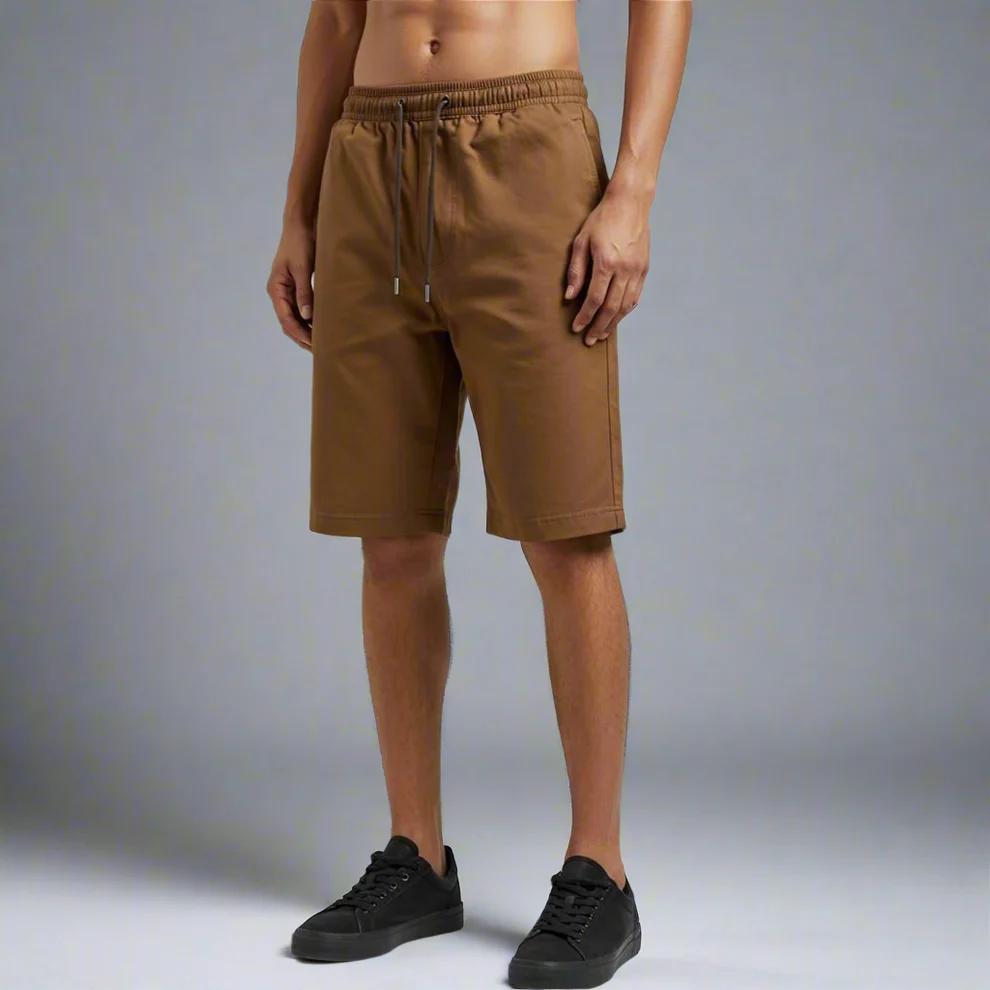Brown Mid-Oversized Unisex Shorts